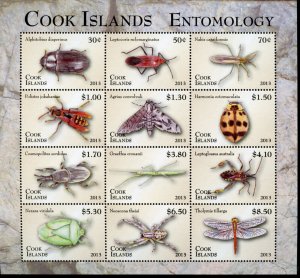 COOK ISLANDS  ENTOMOLOGY INSECTS SCOTT #1472 SHEET MINT NH