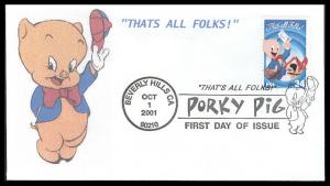 #3534 Porky Pig Unknown FDC