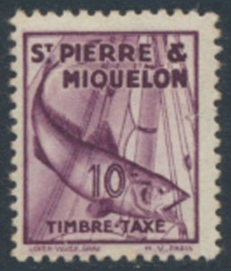 St Pierre & Miquelon  SC# J33 MH    see details/scans 