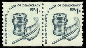 PCBstamps   US #1811 Coil Pair 2c(2x1c) Inkwell & Quill, MNH, (4)