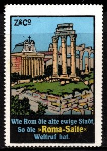 Vintage Germany Poster Stamp Z & Company Just As Rome Is The Old, Eternal City