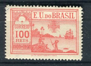 BRAZIL; 1900 Anniversary issue Mint hinged 100r. value