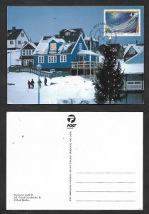 SE)2000 GREENLAND  CHRISTMAS POSTCARD IN NUKK, UNCIRCULATED, XF