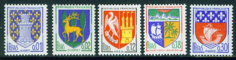 France Scott 1091-95 MNH** 1964-5-65 Arms set