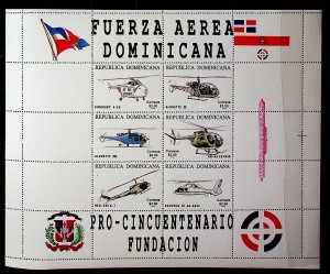 DOMINICAN REP. Sc 1228 NH MINISHEET OF 1996 - AVIATION - (CT5)