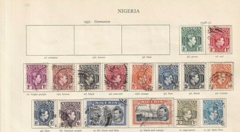 NIGERIA 1938-51 COMPLETE SET MINT/USED 