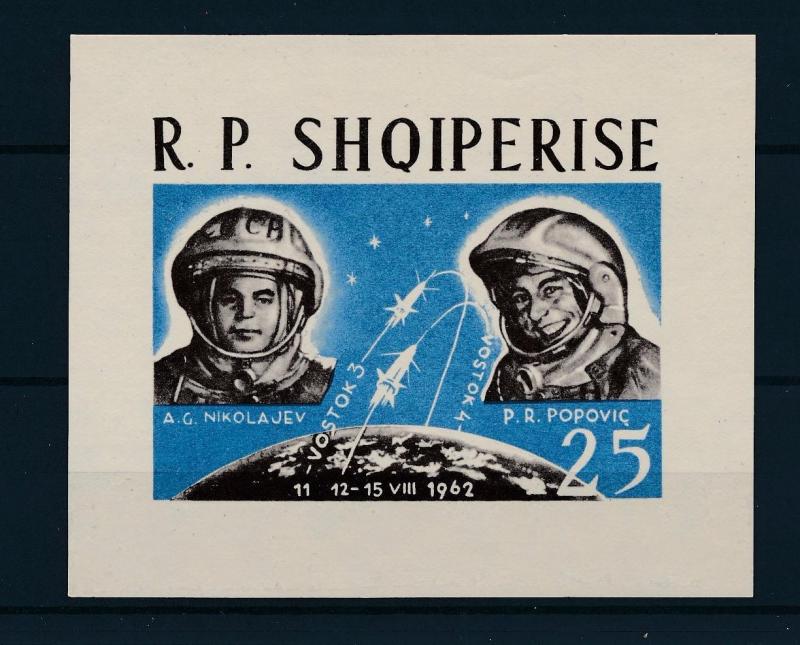 [48755] Albania 1963 Space Travel Wostok 3 Weltraum Imperforated sheet MNH