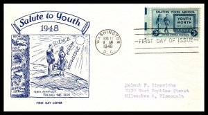 US 963 Youth Month Pent Arts Typed FDC