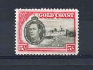 GOLD COAST GEORGE VI 5/- SG131 Line perforation lightly hinged. Cat £110.