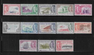 CAYMAN ISLANDS SCOTT #122-134 1950 GEORGE VI PICTORIALS   - MINT NEVER HINGED