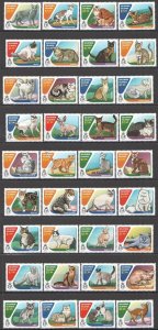 B0663 2016 Solomon Islands Cats Domestic Animals Fauna #4053-4088 Big Set Mnh