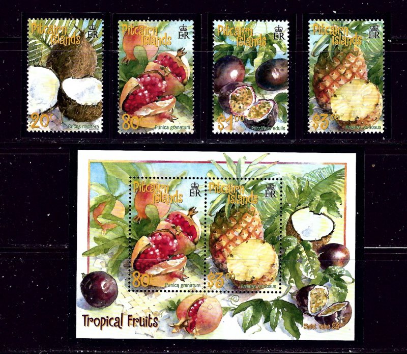 Pitcairn Is 535-38a MNH 2001 Tropical Fruit