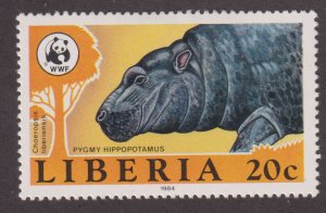 Liberia 1011 Pygmy Hippopotamus 1984