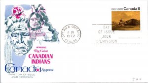 Canada 1972 FDC - The Great Canadian Indians  - Ottawa, Ont - J8844