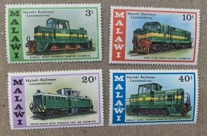 Malawi 1976 Diesel Locomotives, MNH. Scott 289-292,  CV $6.25