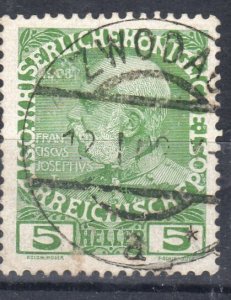 Austria, Scott 113, Used, Franz Josef, Zwodau (Svatava) Czech cancel