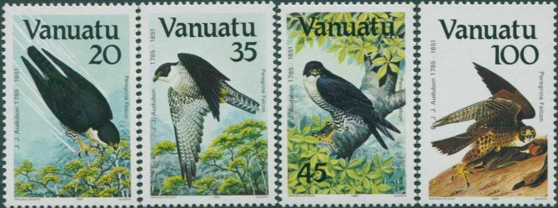 Vanuatu 1985 SG402-405 Peregrine Falcon set MNH