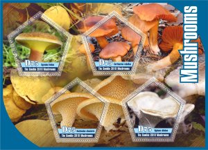 Stamps. Mushrooms 2019 year 1+1 sheets perforated