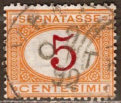 Italy; 1871: Sc. # J5 O/Used Single Stamp​