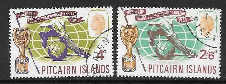 PITCAIRN ISLANDS SG57/8 1966 WORLD CUP FOOTBALL FINE USED