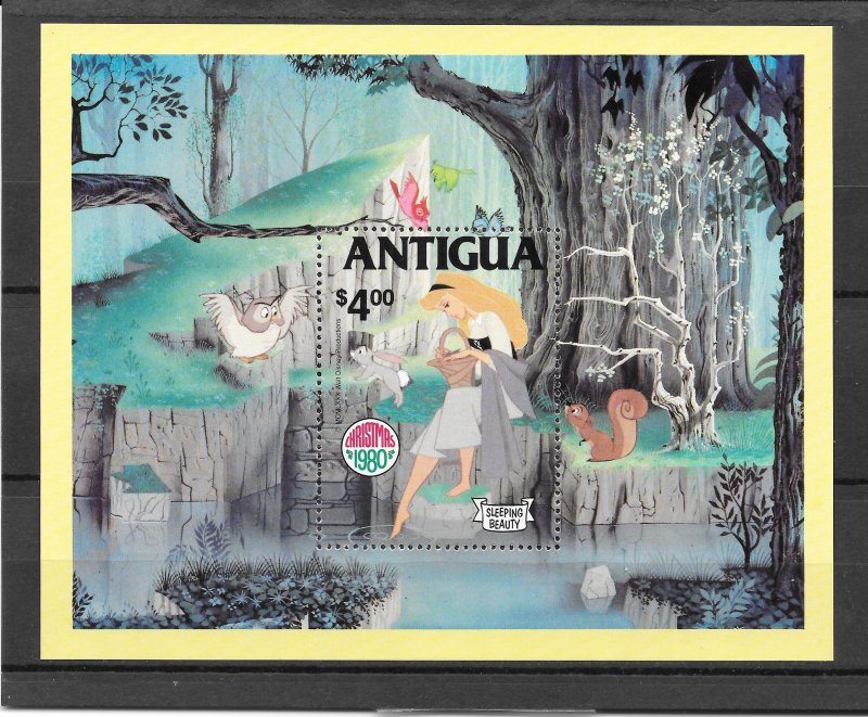 ANTIGUA MNH SOUV. SHEET SC#601 SLEEPING BEAUTY VERY NICE SHEET