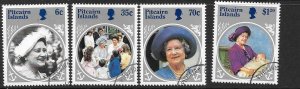 PITCAIRN ISLANDS SG268/71 1984 LIFE & TIMES OF QUEEN MOTHER FINE USED