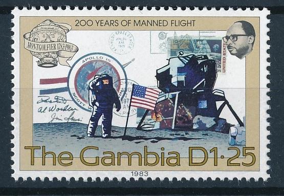 [64214] Gambia 1983 Space Travel Weltraum  From Set MNH
