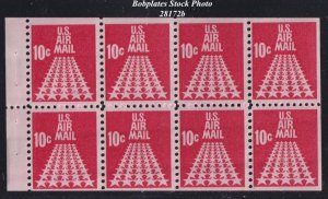 BOBPLATES US #C72b Star Runway Booklet Pane of 8 F-VF MNH SCV=$2.25