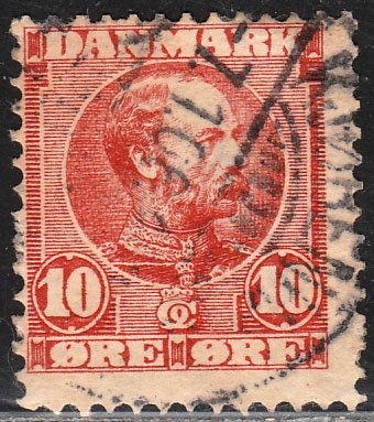 Denmark 62, 10o King Christian IX. Used. F-VF. (236)