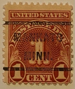 United States 1917-1931 Precancel Postage Due 121 Mint Stamps Lot