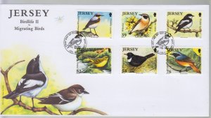 Jersey 2008,   Migrating Birds  Set of 6  on FDC