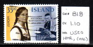 Iceland # 818  ~ Used, HMR ~ cv 1.10