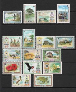 ANGUILLA - 1972 PICTORIALS - SCOTT 145 TO 160 - MNH/MH - SEE DESCRIPTION