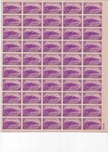 FULL SHEET 1937 TERRITORIAL PUERTO RICO (801) MNH SOUND