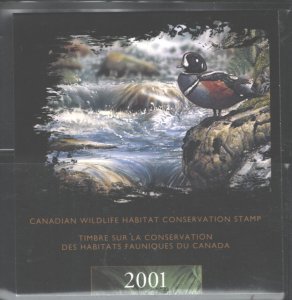 CANADA 2001 17th  WILDLIFE HABITAT CONSERVATION BOOKLET #FWH17  COMPLETE MNH.