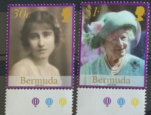 BERMUDA 2002 QUEEN MOTHER SET SG889/890 UNMOUNTED MINT