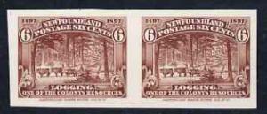 Newfoundland 1897 400th Anniversary Logging 6c red-brown ...