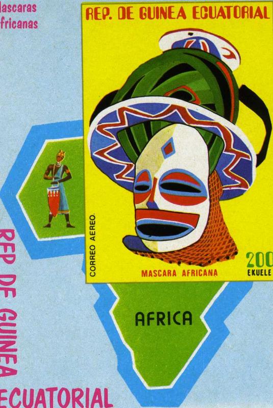 Equatorial Guinea 1977 African Mask s/s Imperforated mnh.vf
