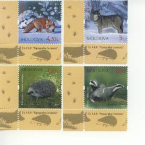 2011 Moldova Fauna Set of 4 (Scott 721-24) MNH