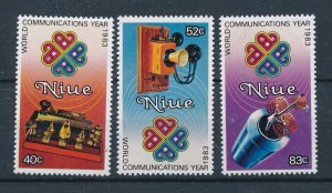 [112525] Niue 1984 World communication year 1983 telephone satellite  MNH