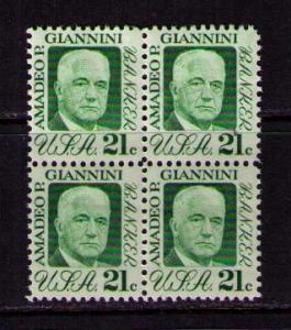 US SC# 1400 MNH FVF Blk4 Banker Amadeo Giannini 21c