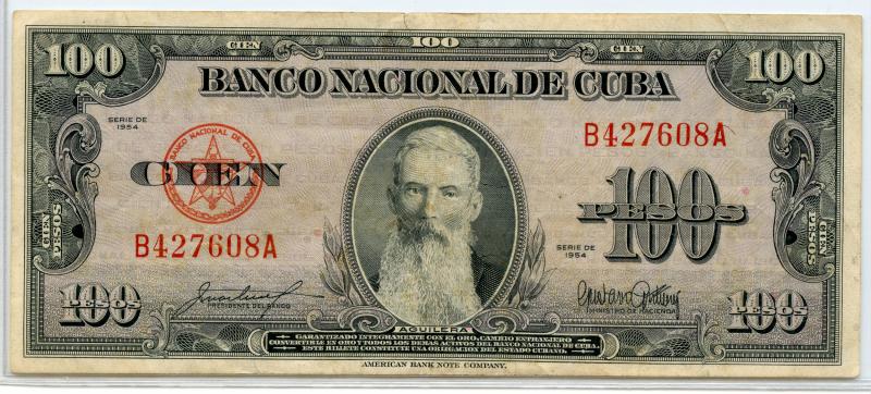 1954  Banknote 100 Pesos Pick # 82b