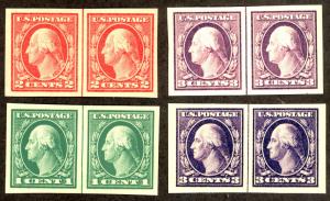 U.S. #481-484 Mint Line Pairs Superb OG NH 