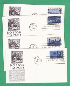 #1480-83 Boston Tea Party Set 4 - Anderson Cachet BD!