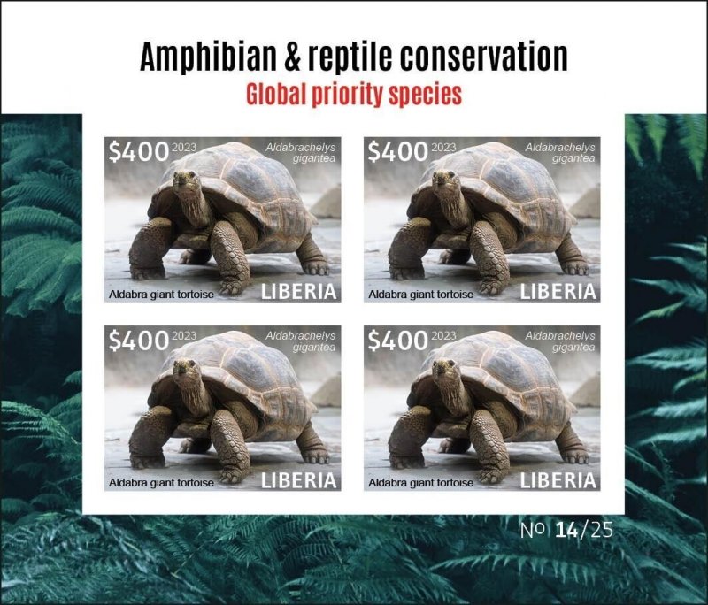 LIBERIA 2023 PACK 10 IMPERF SHEETS - REPTILES TURTLE TURTLES CHAMELEON SNAKE MNH-