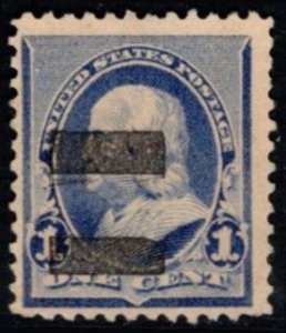 1890 US Scott #- 219 1 Cent Benjamin Franklin Silent Precancel Used