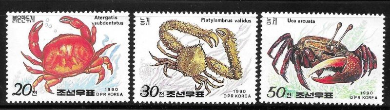 Korea 1990 Crabs Sc 2898-2900 MNH A383