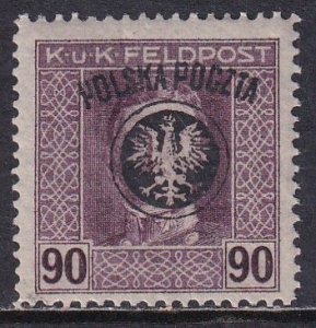 Poland 1918-9 Sc 40 Austrian Military Surcharged Stamp MH