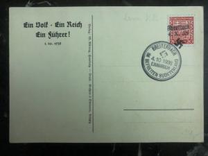 1938 Breitenbach Sudetenland Germany Picture Postcard Cover New Territories