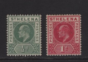 St. Helena 1902 KEVII #48-49 VF Mint OG MH